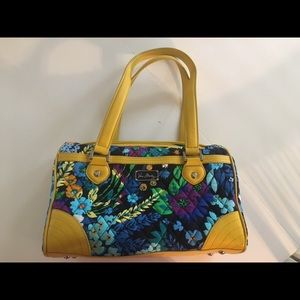 Vera Bradley Midnight Blues Caroline/Gold Leather